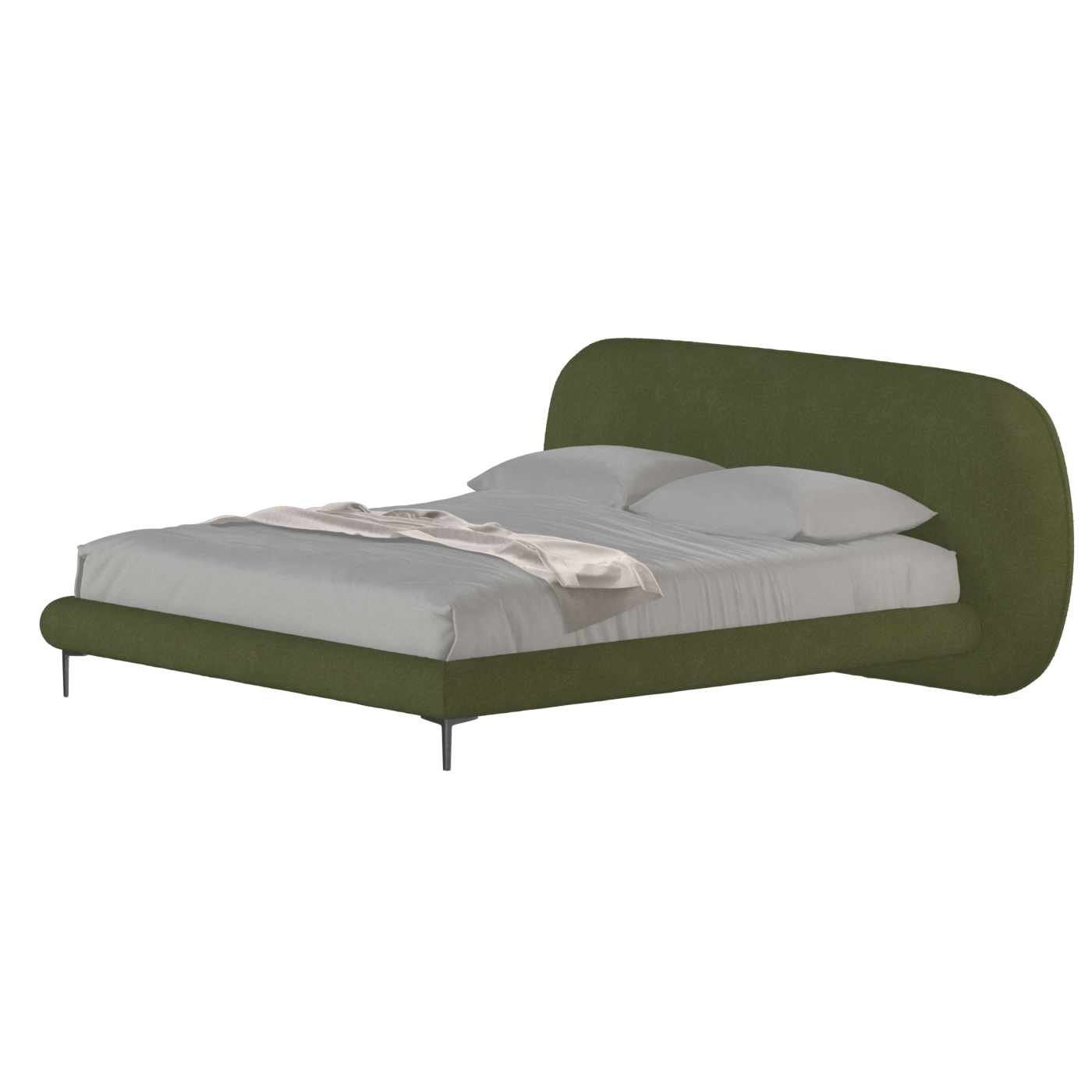 Bolzano Upholstered Bed with Curved Headboard