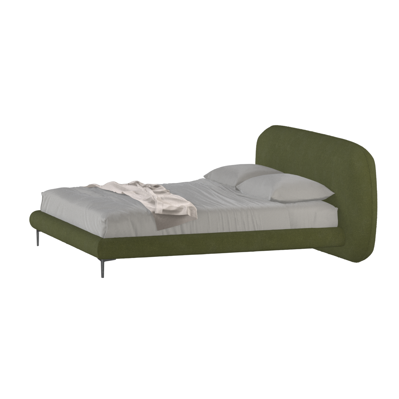 Bolzano Upholstered Bed with Curved Headboard
