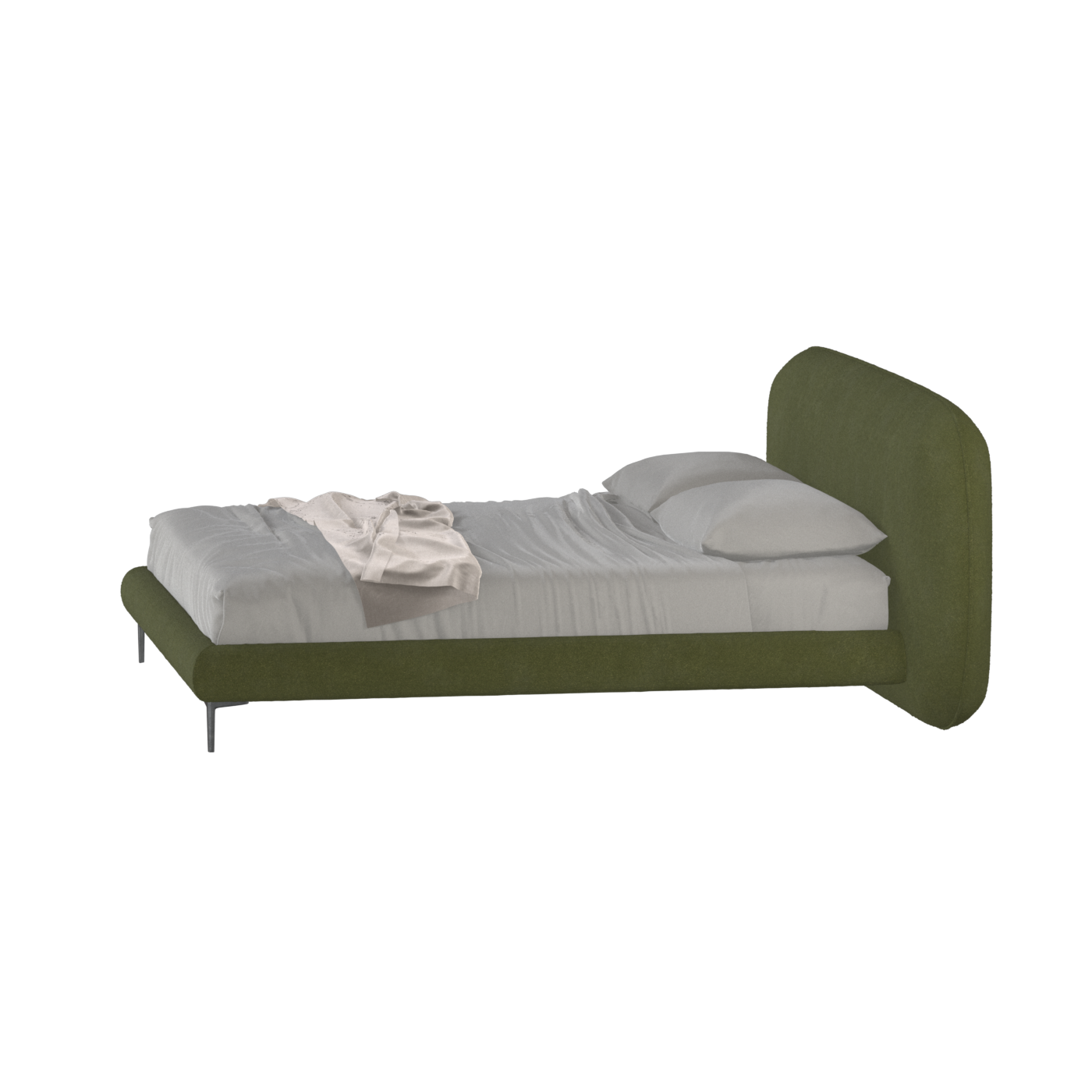 Bolzano Upholstered Bed with Curved Headboard
