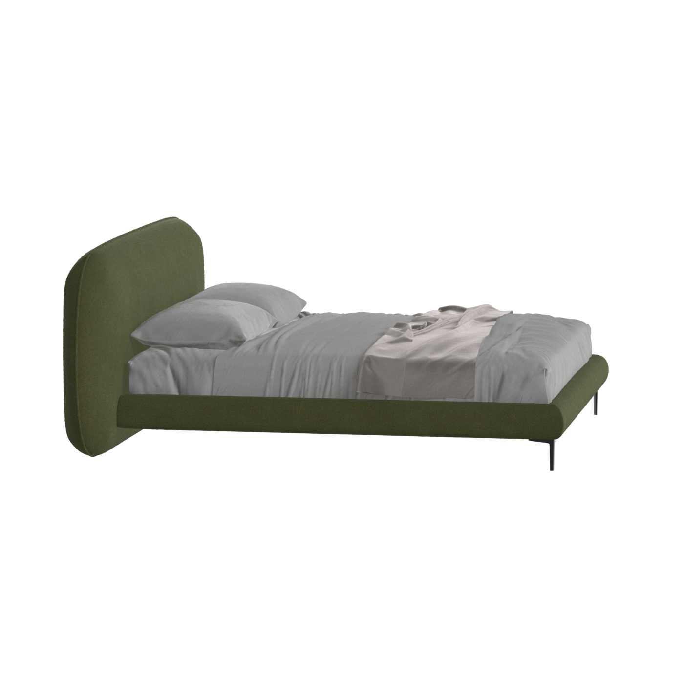 Bolzano Upholstered Bed with Curved Headboard