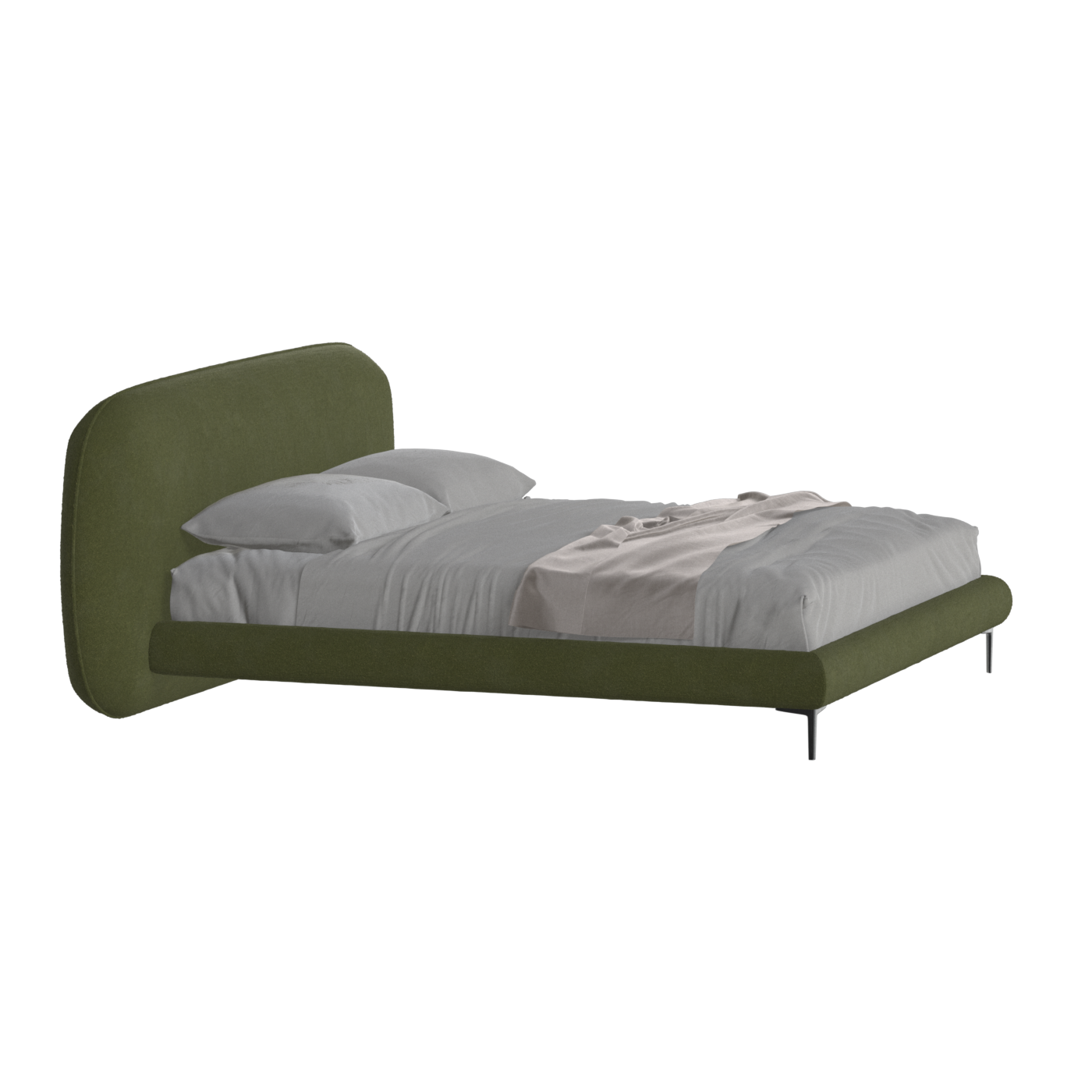Bolzano Upholstered Bed with Curved Headboard