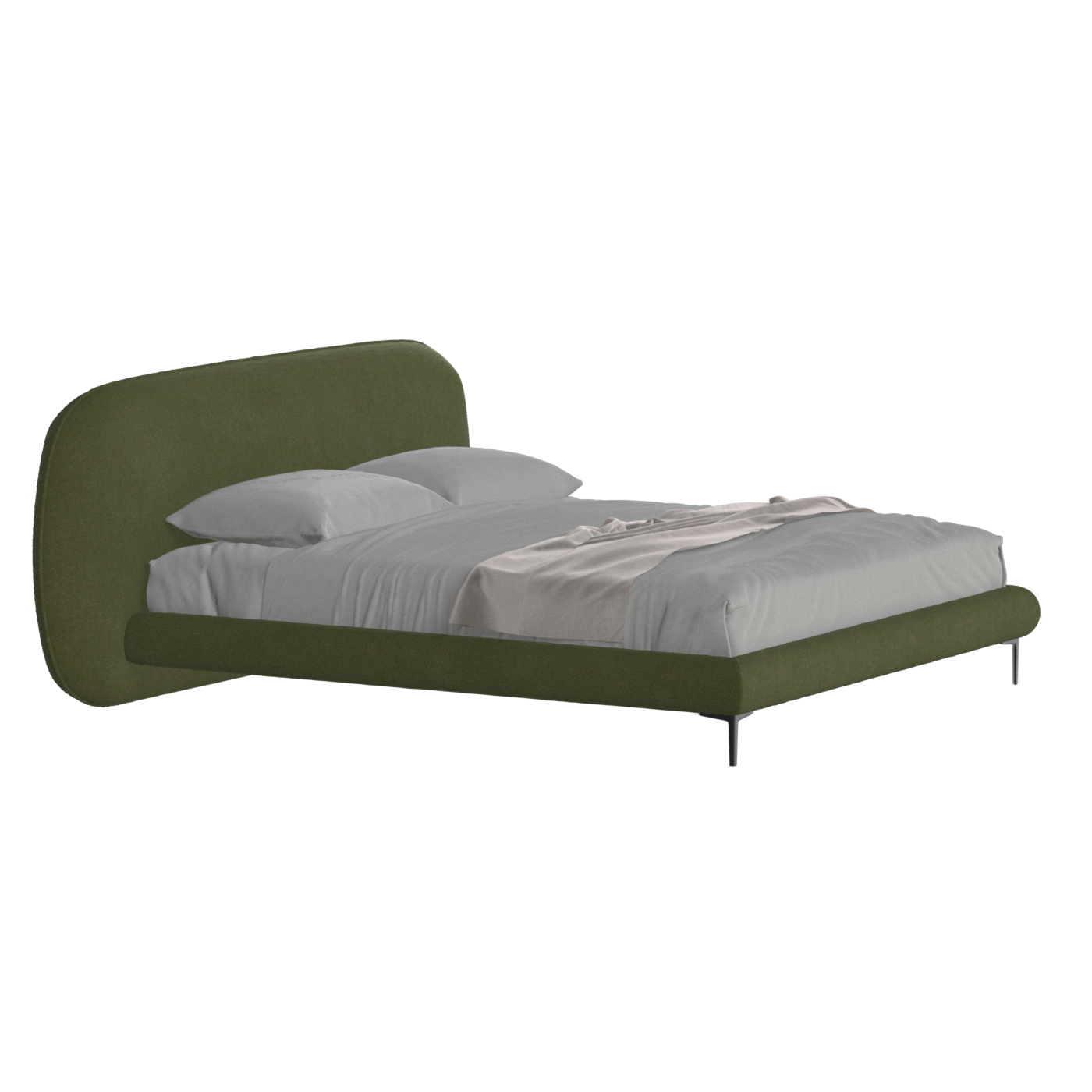 Bolzano Upholstered Bed with Curved Headboard