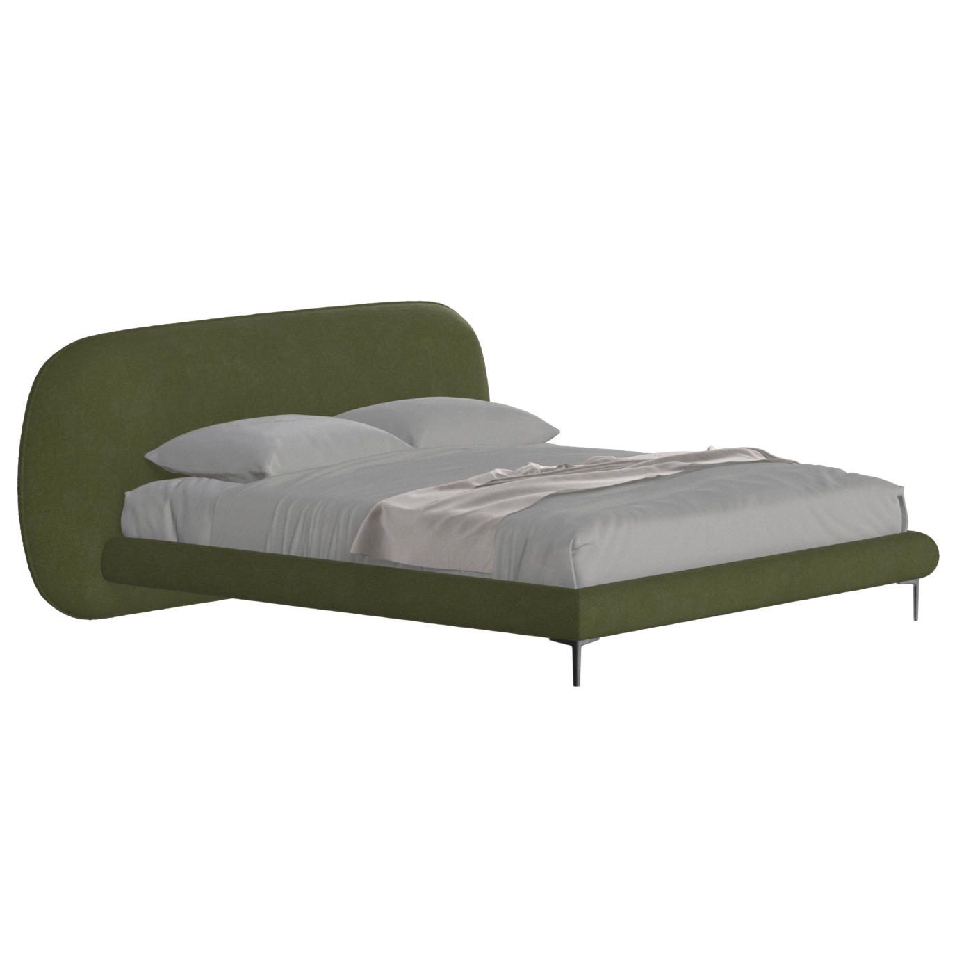Bolzano Upholstered Bed with Curved Headboard