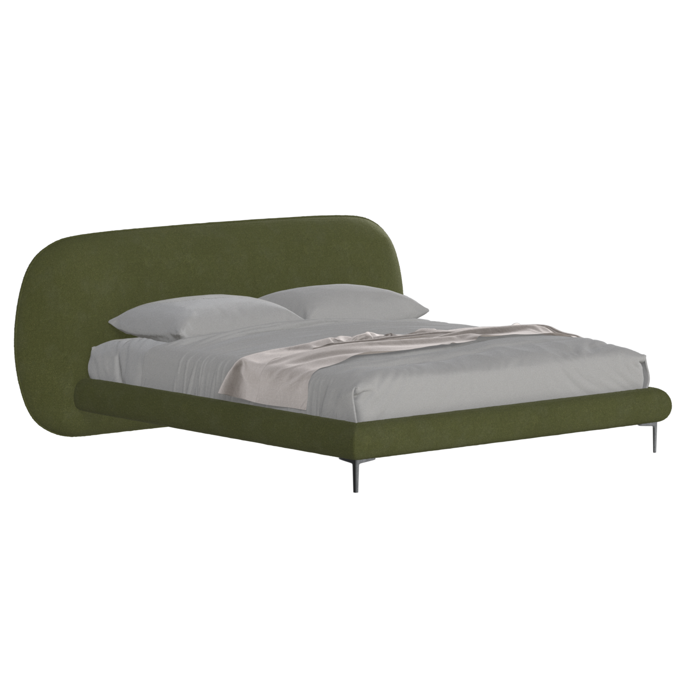 Bolzano Upholstered Bed with Curved Headboard