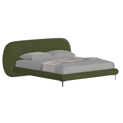 Bolzano Upholstered Bed with Curved Headboard