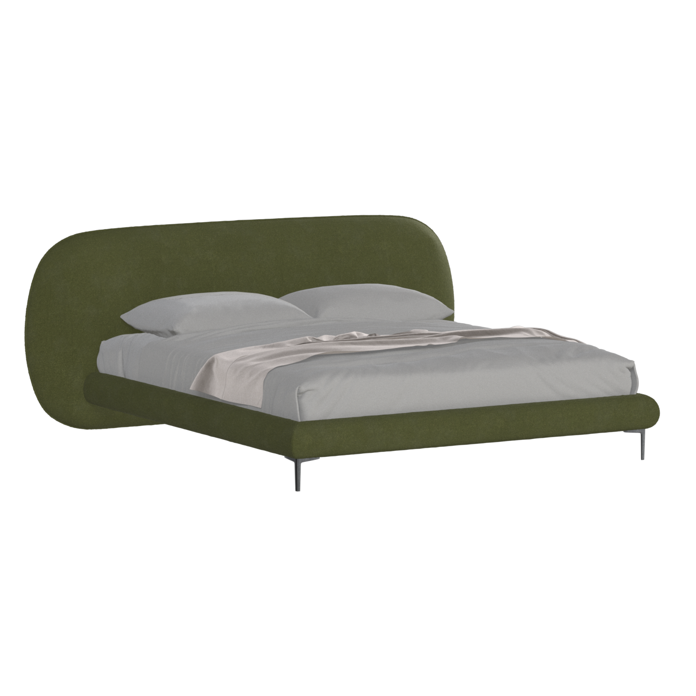Bolzano Upholstered Bed with Curved Headboard