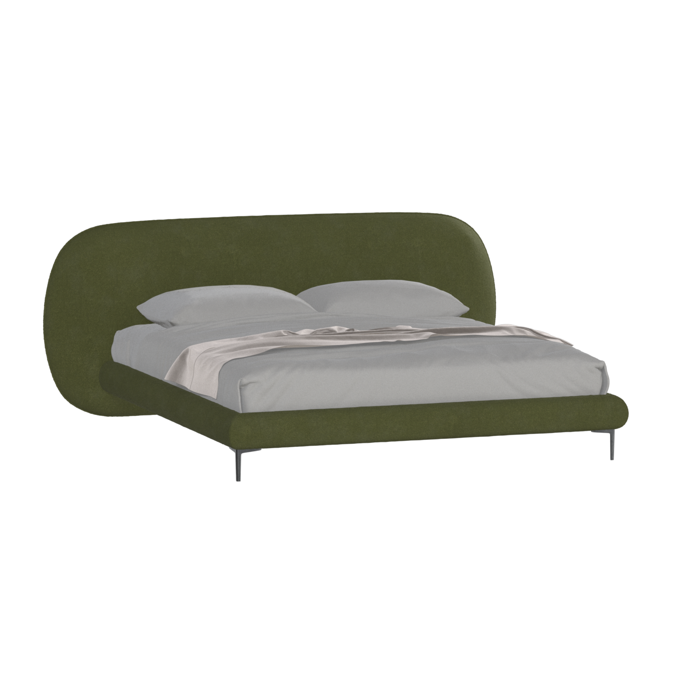 Bolzano Upholstered Bed with Curved Headboard