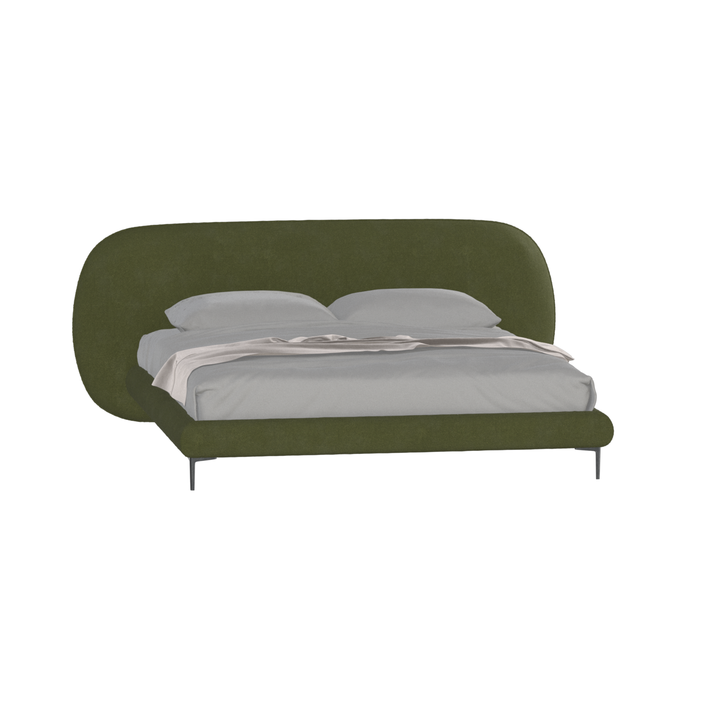 Bolzano Upholstered Bed with Curved Headboard