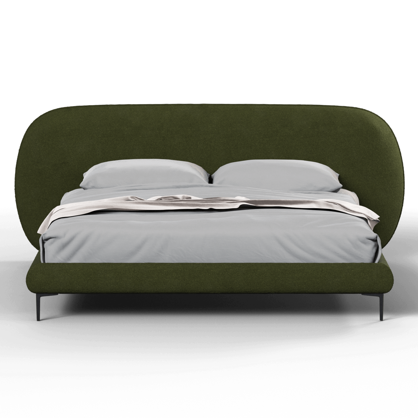 Bolzano Upholstered Bed with Curved Headboard