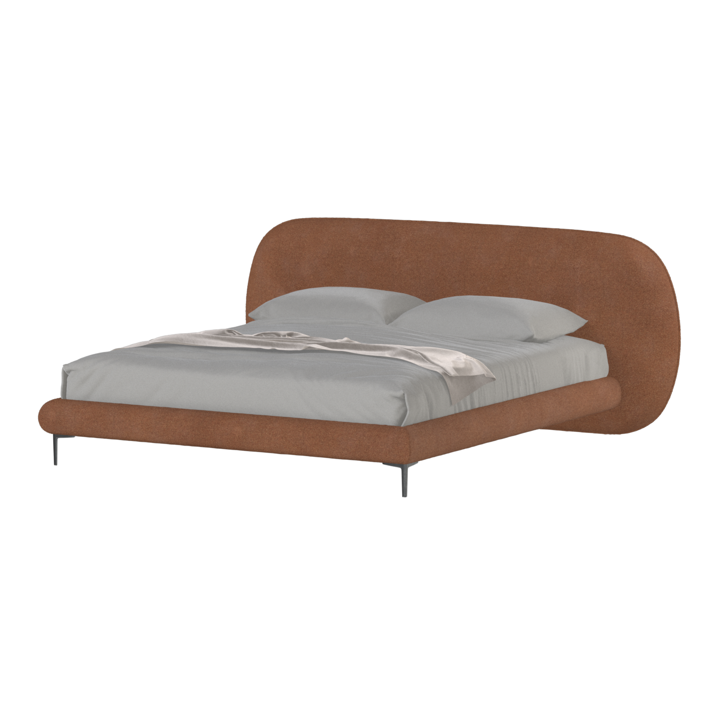 Bolzano Upholstered Bed with Curved Headboard
