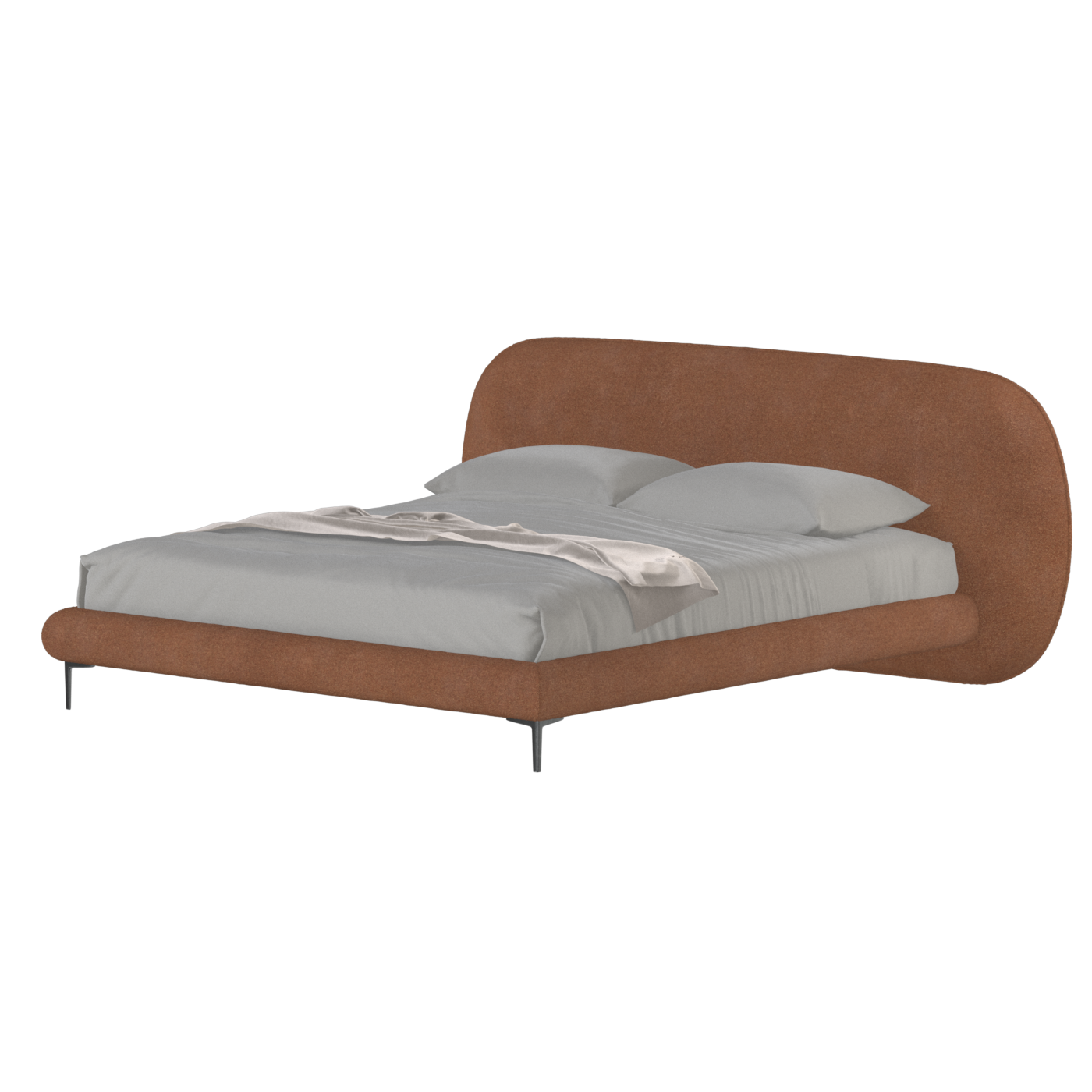 Bolzano Upholstered Bed with Curved Headboard