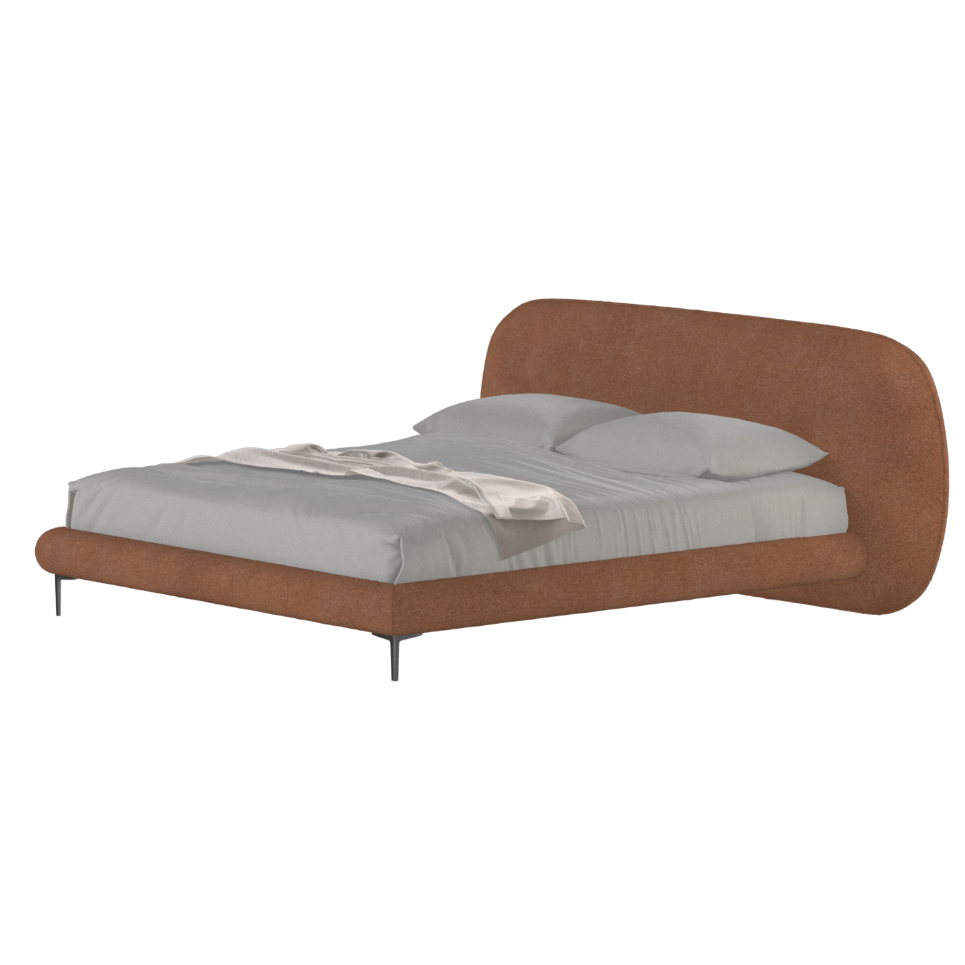 Bolzano Upholstered Bed with Curved Headboard
