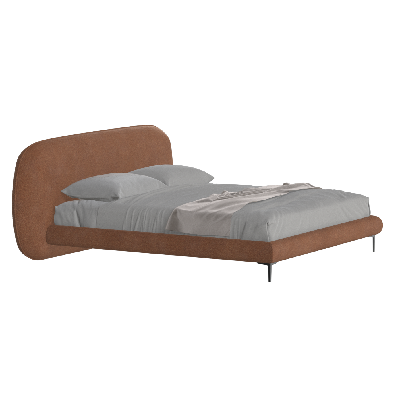 Bolzano Upholstered Bed with Curved Headboard
