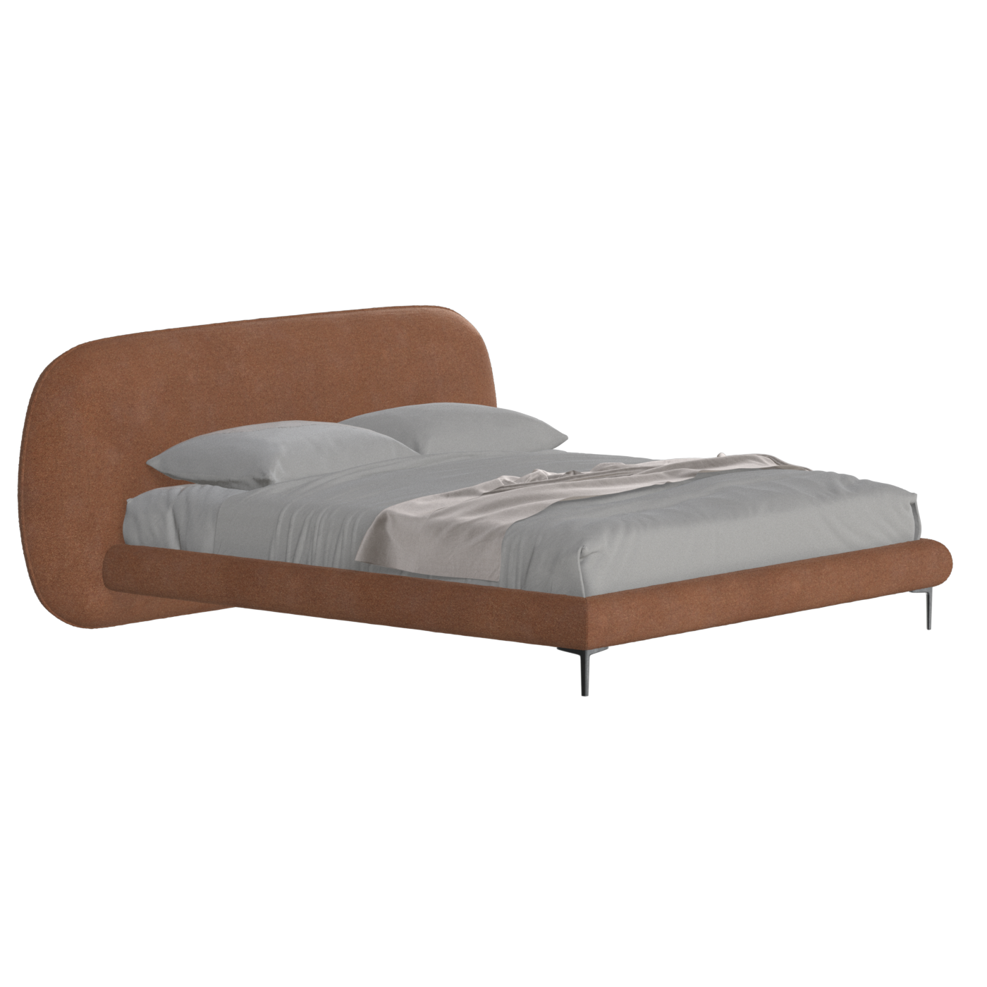Bolzano Upholstered Bed with Curved Headboard