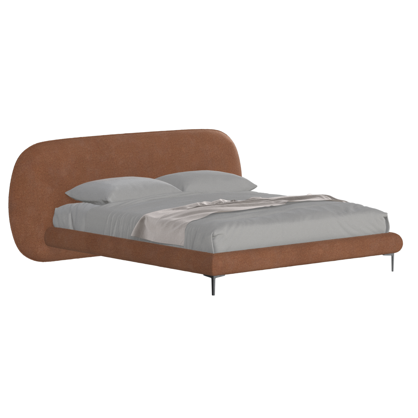 Bolzano Upholstered Bed with Curved Headboard