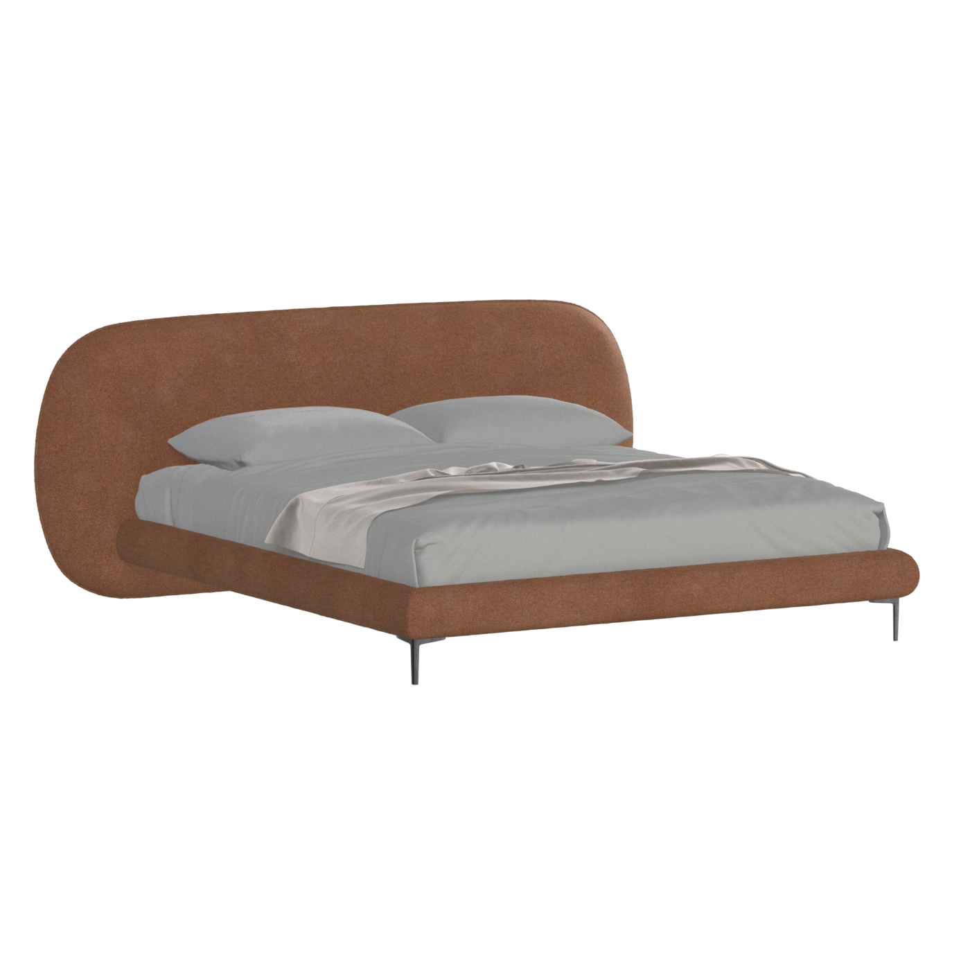 Bolzano Upholstered Bed with Curved Headboard