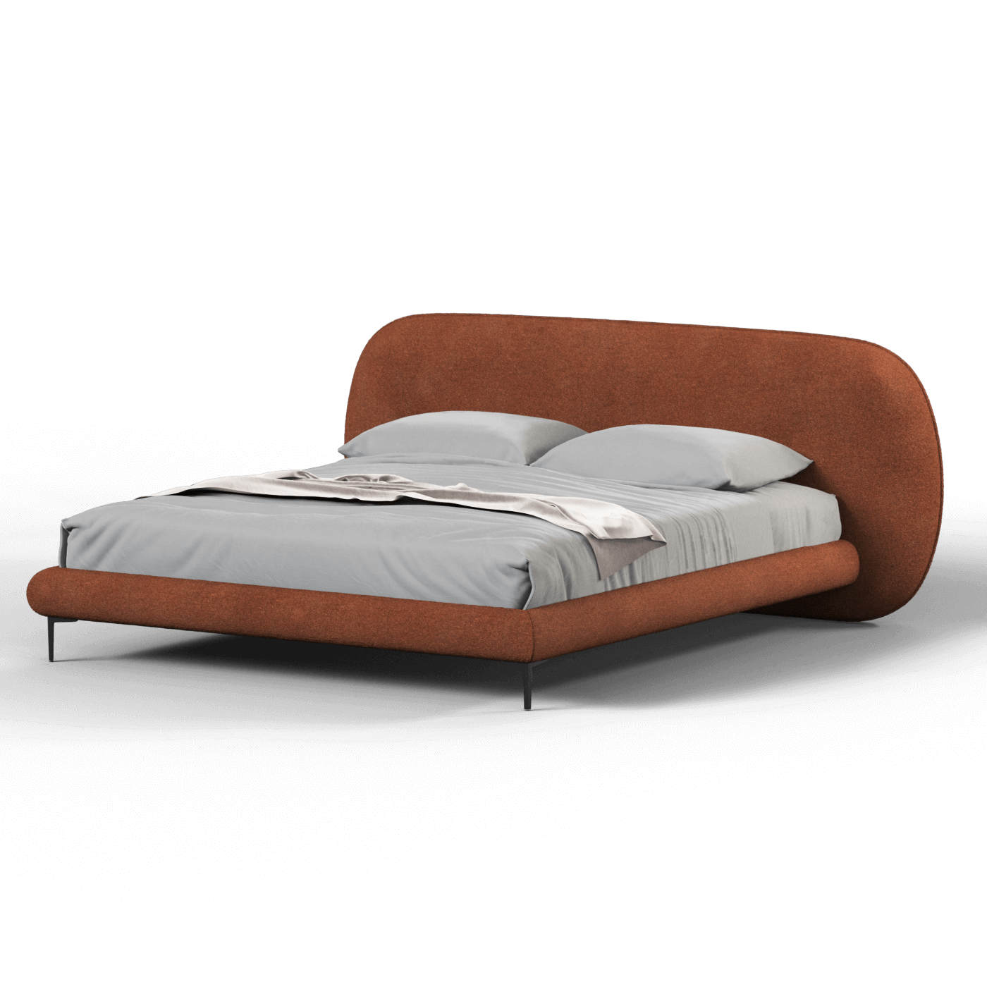 Bolzano Upholstered Bed with Curved Headboard