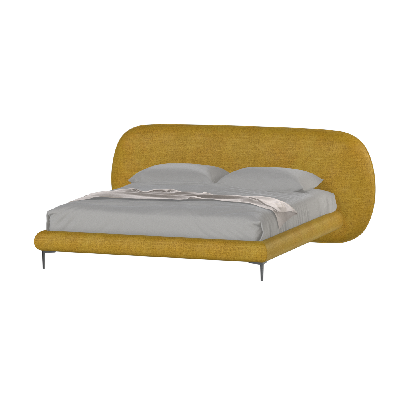 Bolzano Upholstered Bed with Curved Headboard