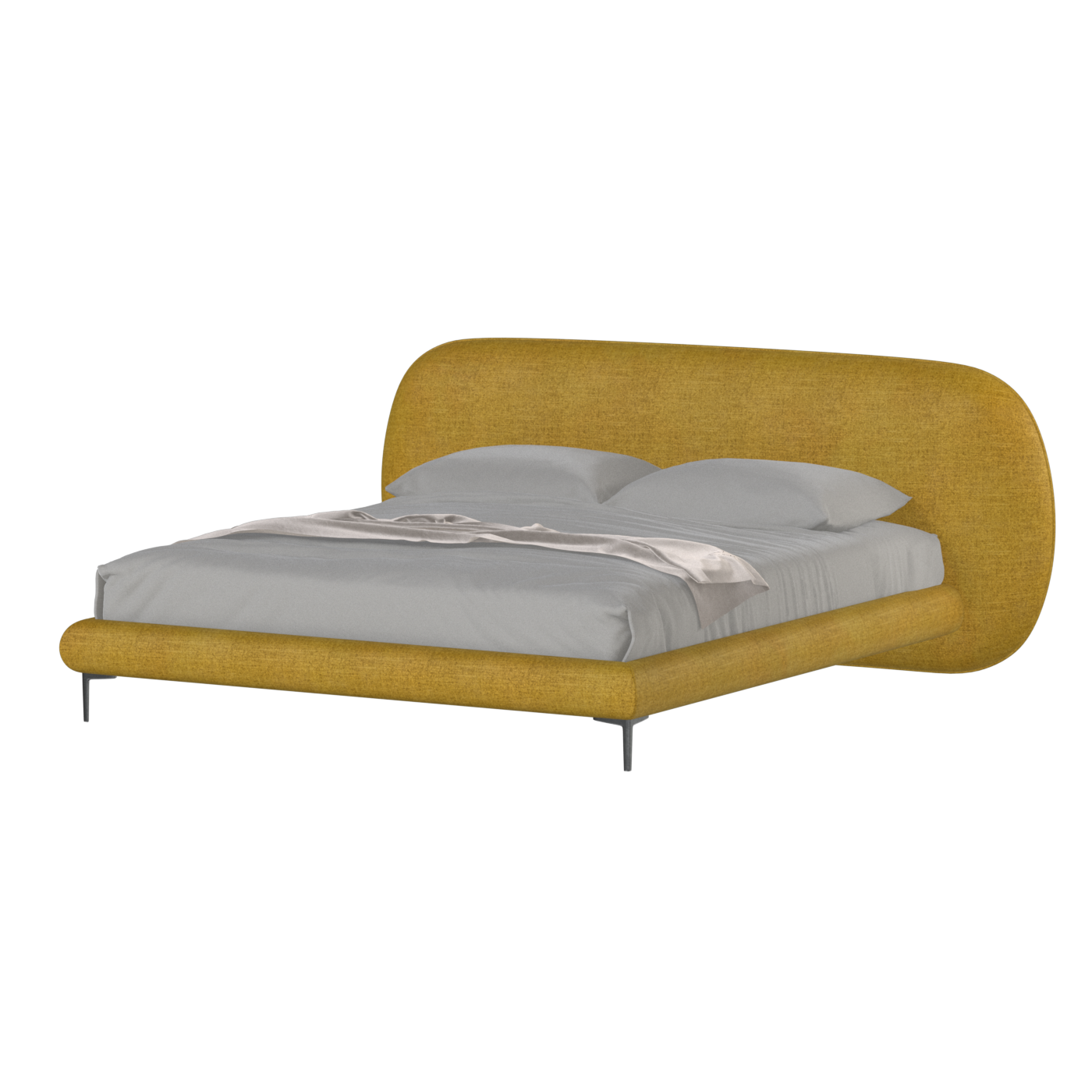 Bolzano Upholstered Bed with Curved Headboard