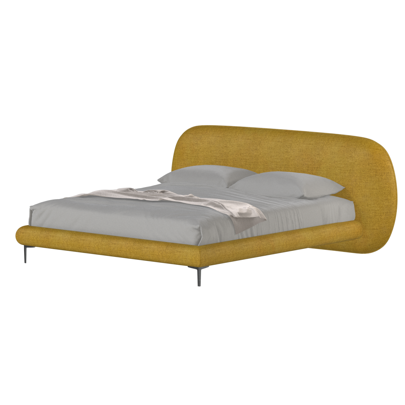 Bolzano Upholstered Bed with Curved Headboard