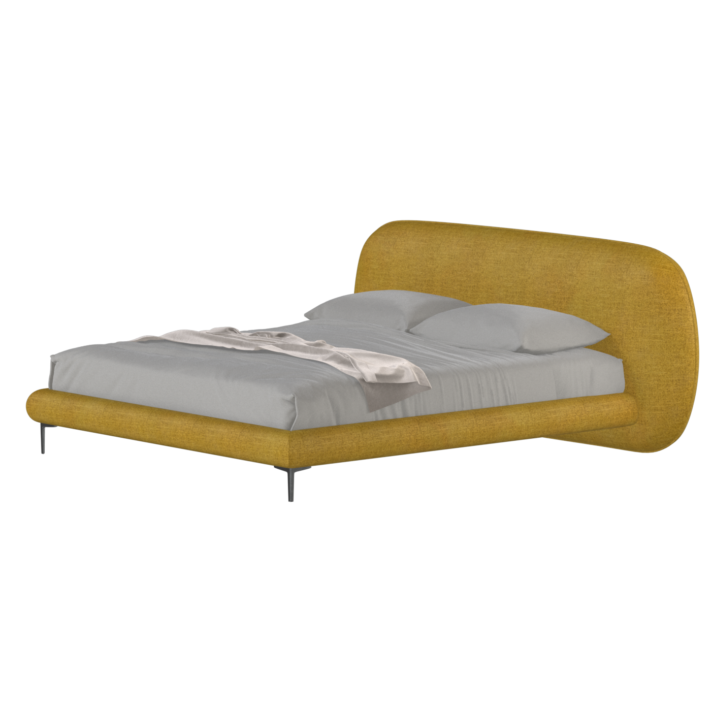 Bolzano Upholstered Bed with Curved Headboard