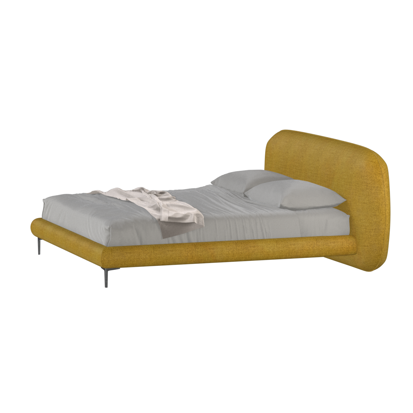 Bolzano Upholstered Bed with Curved Headboard
