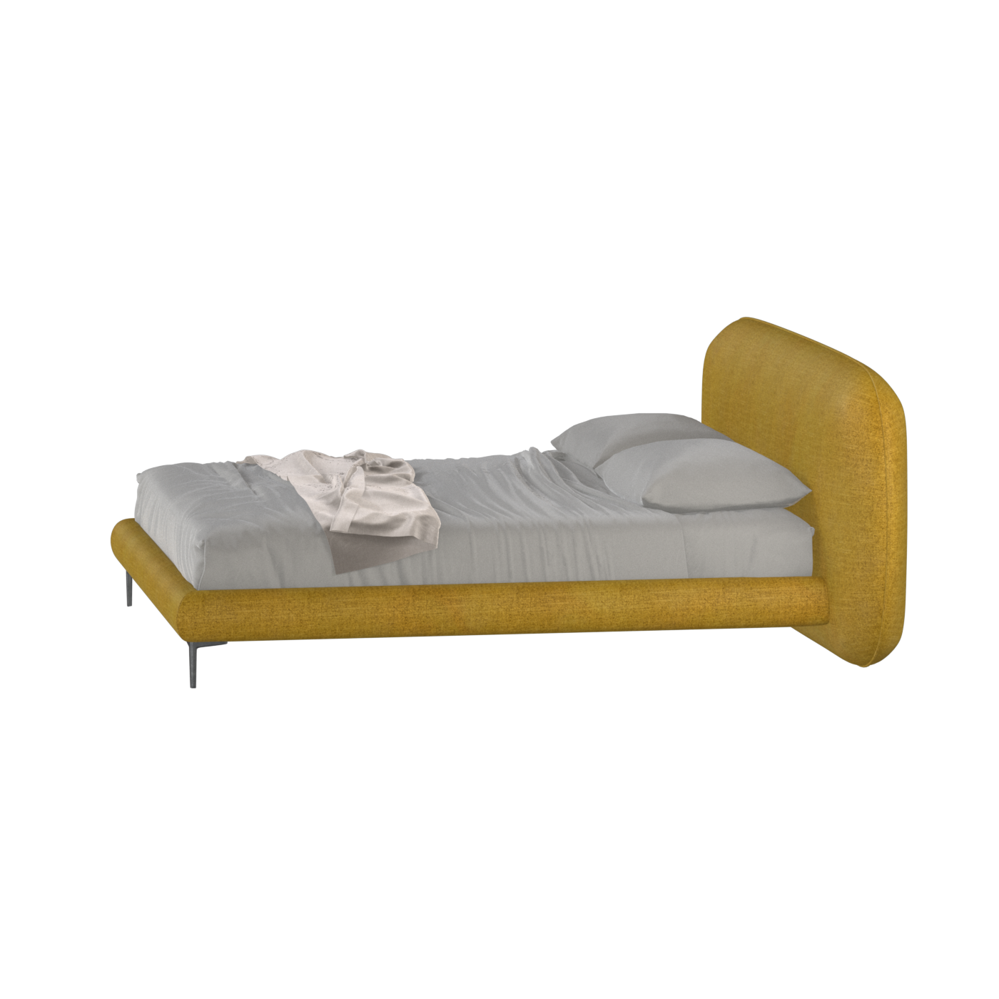 Bolzano Upholstered Bed with Curved Headboard
