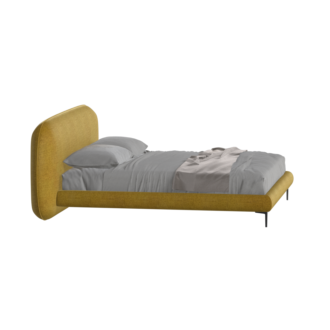 Bolzano Upholstered Bed with Curved Headboard