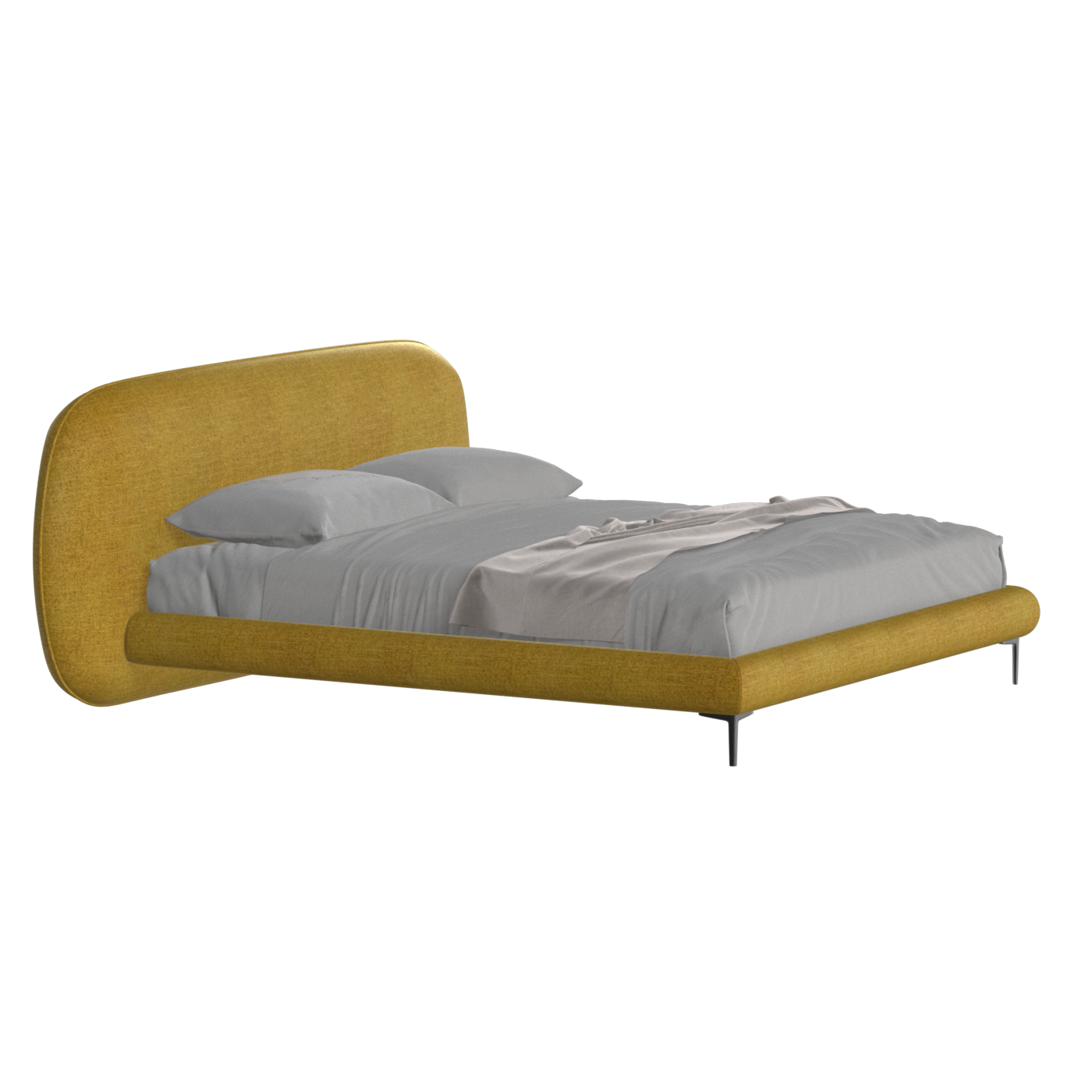 Bolzano Upholstered Bed with Curved Headboard