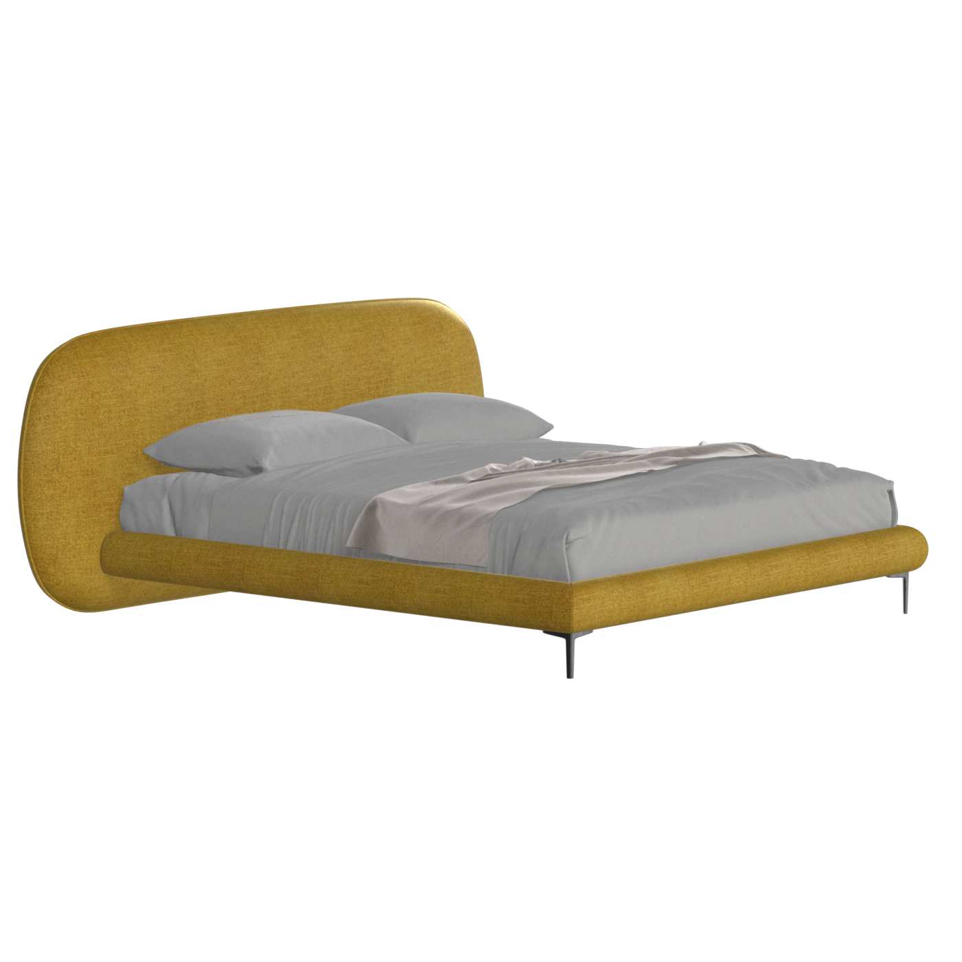 Bolzano Upholstered Bed with Curved Headboard