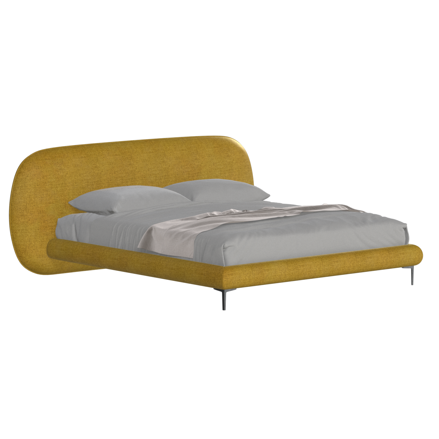 Bolzano Upholstered Bed with Curved Headboard