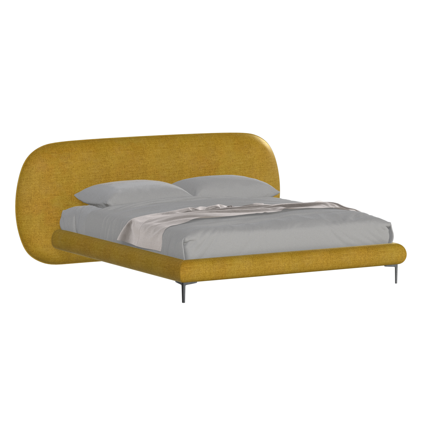 Bolzano Upholstered Bed with Curved Headboard
