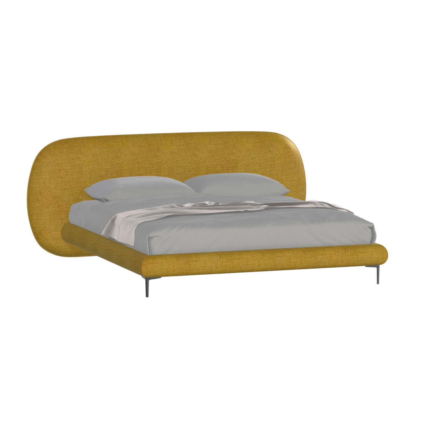 Bolzano Upholstered Bed with Curved Headboard