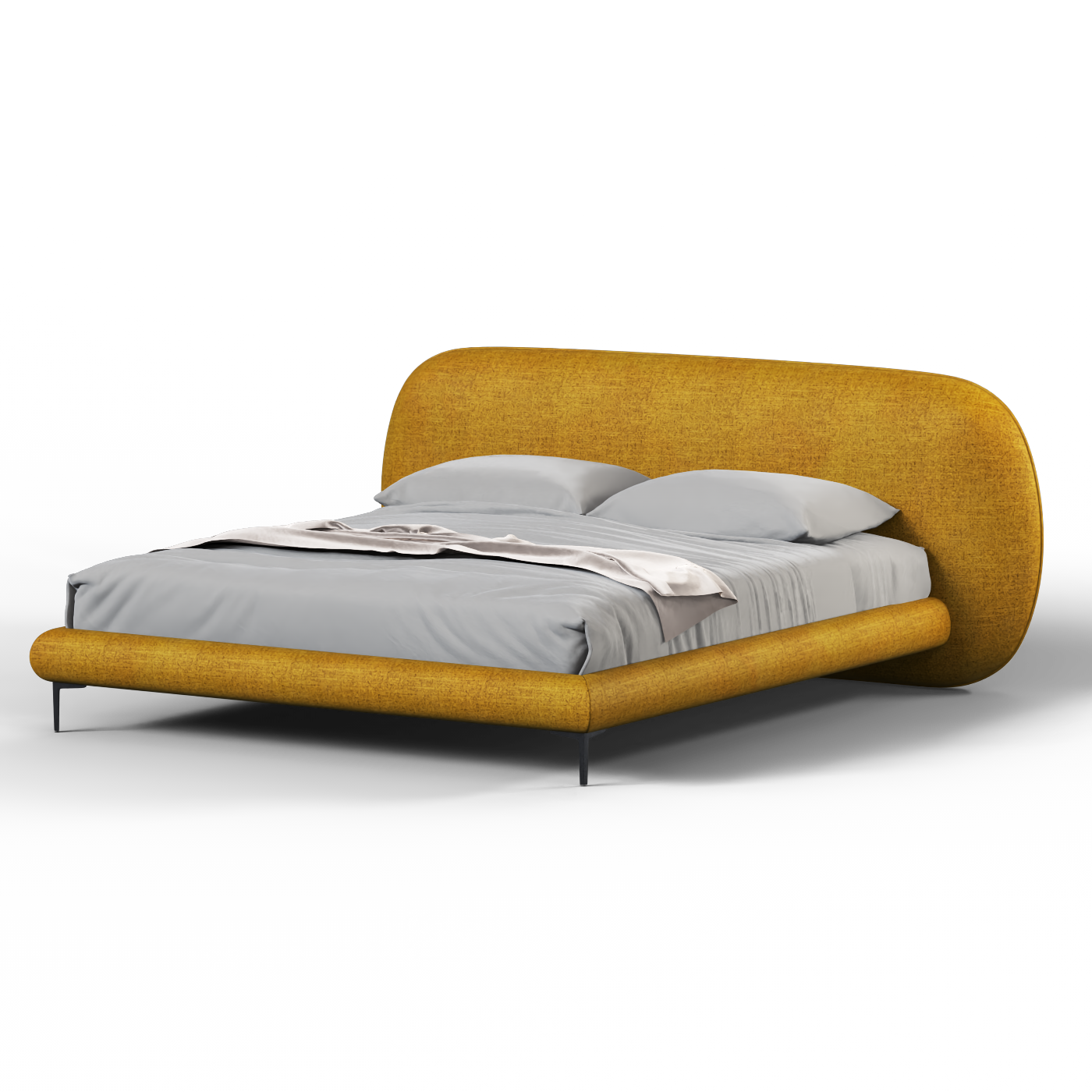 Bolzano Upholstered Bed with Curved Headboard