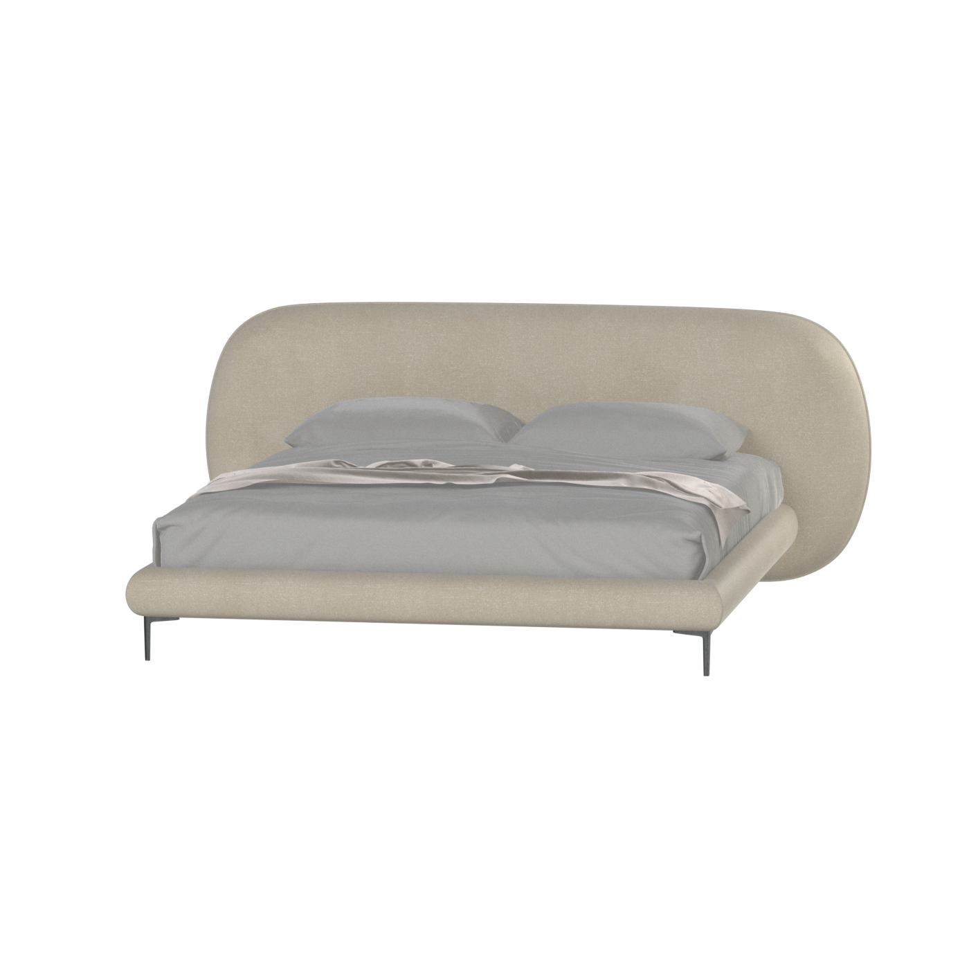 Bolzano Upholstered Bed with Curved Headboard