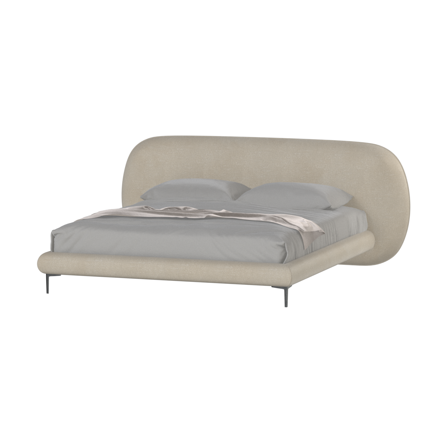 Bolzano Upholstered Bed with Curved Headboard