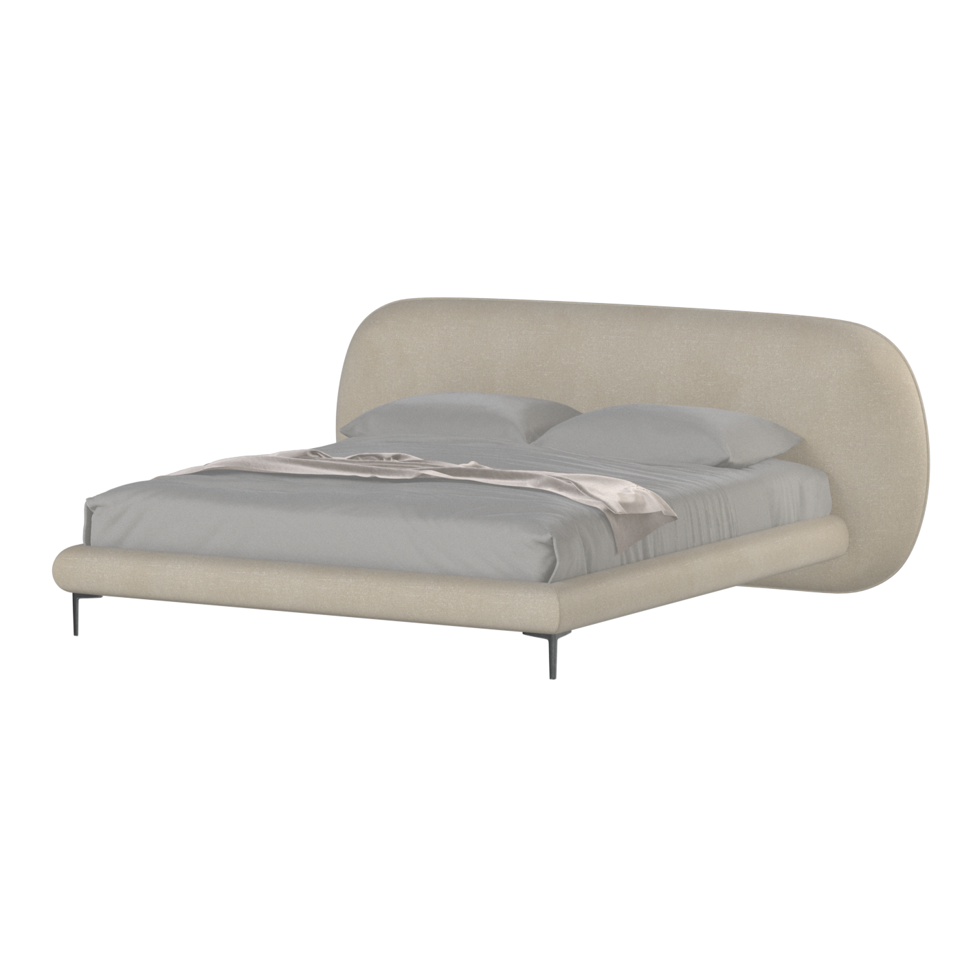 Bolzano Upholstered Bed with Curved Headboard
