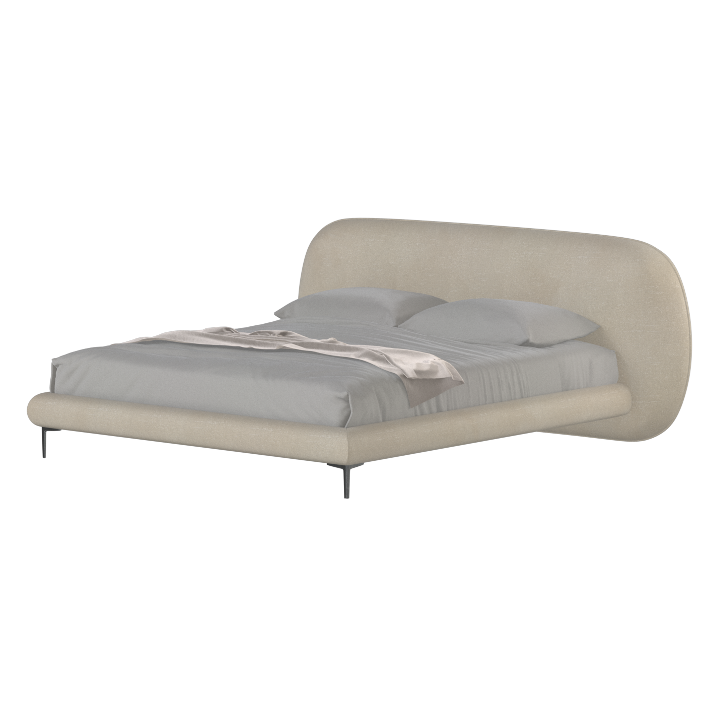 Bolzano Upholstered Bed with Curved Headboard