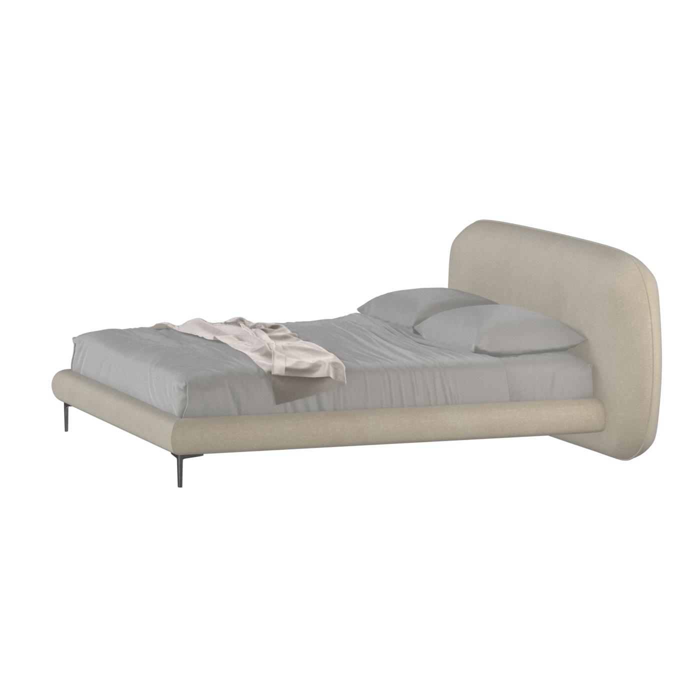 Bolzano Upholstered Bed with Curved Headboard