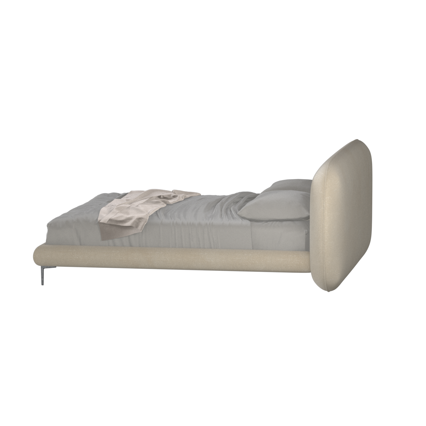 Bolzano Upholstered Bed with Curved Headboard