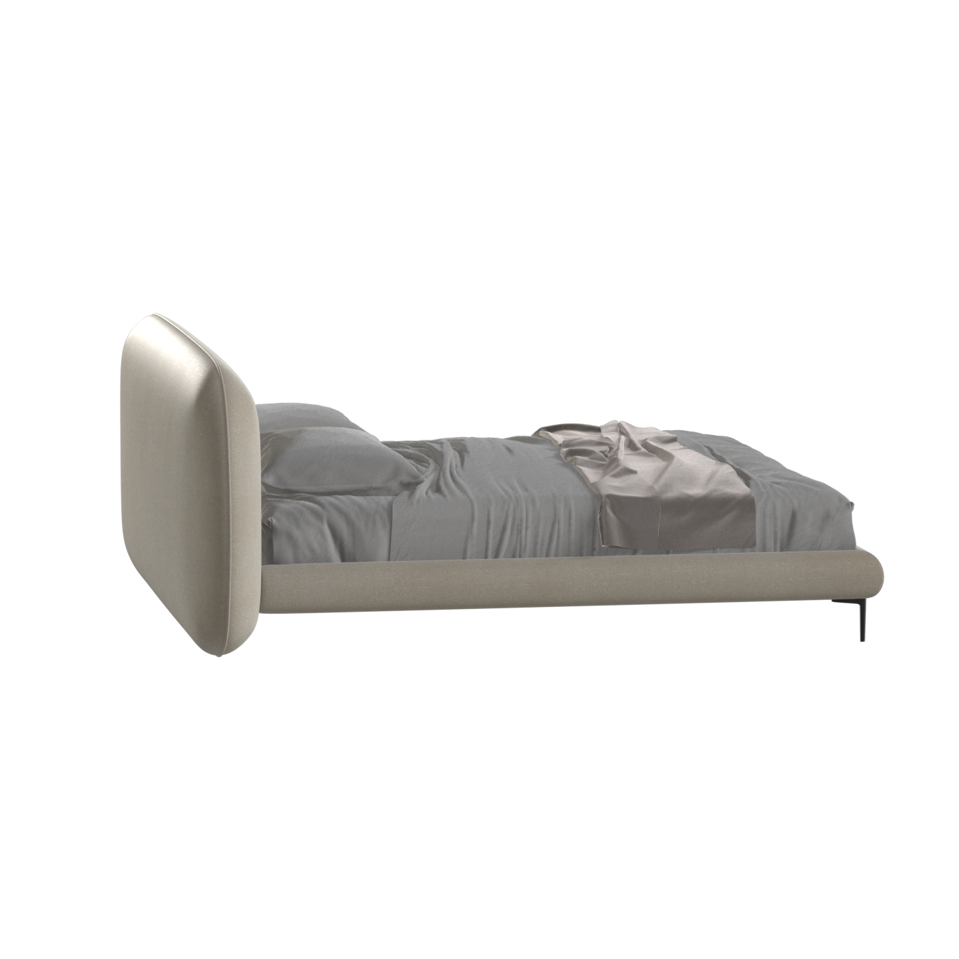 Bolzano Upholstered Bed with Curved Headboard