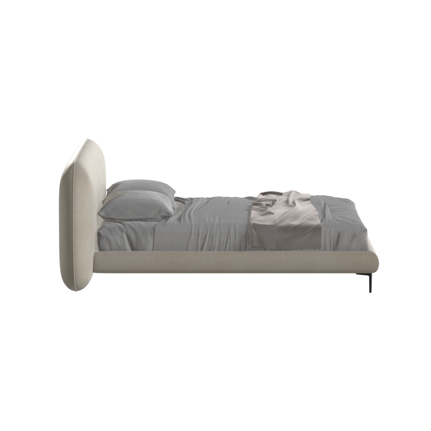 Bolzano Upholstered Bed with Curved Headboard