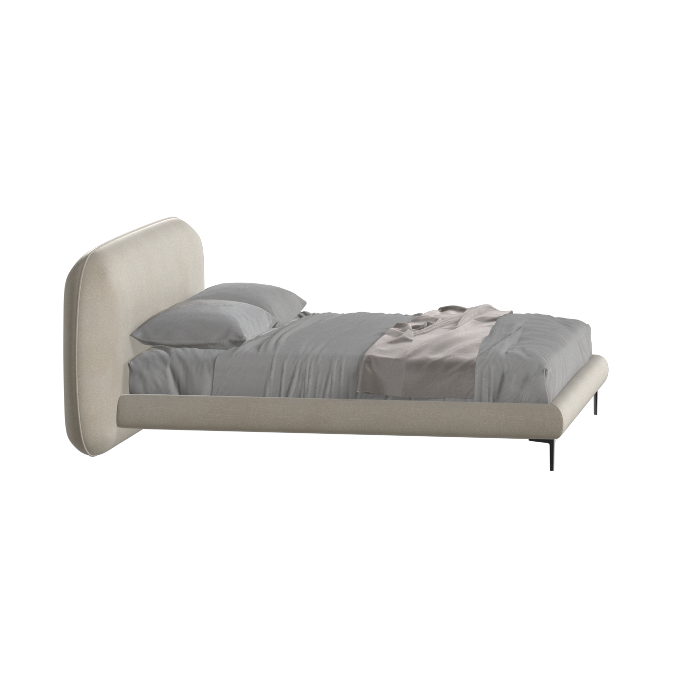 Bolzano Upholstered Bed with Curved Headboard