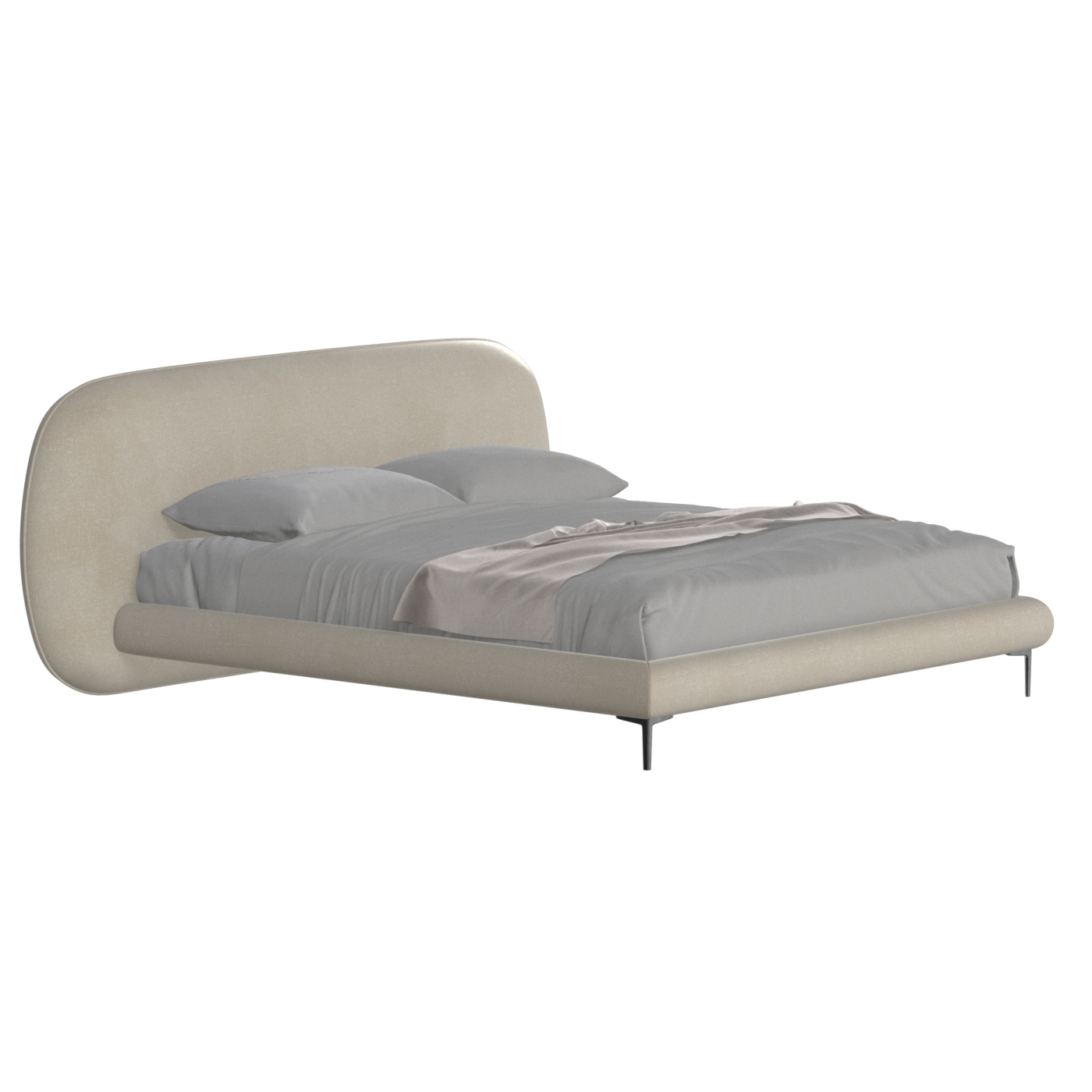 Bolzano Upholstered Bed with Curved Headboard
