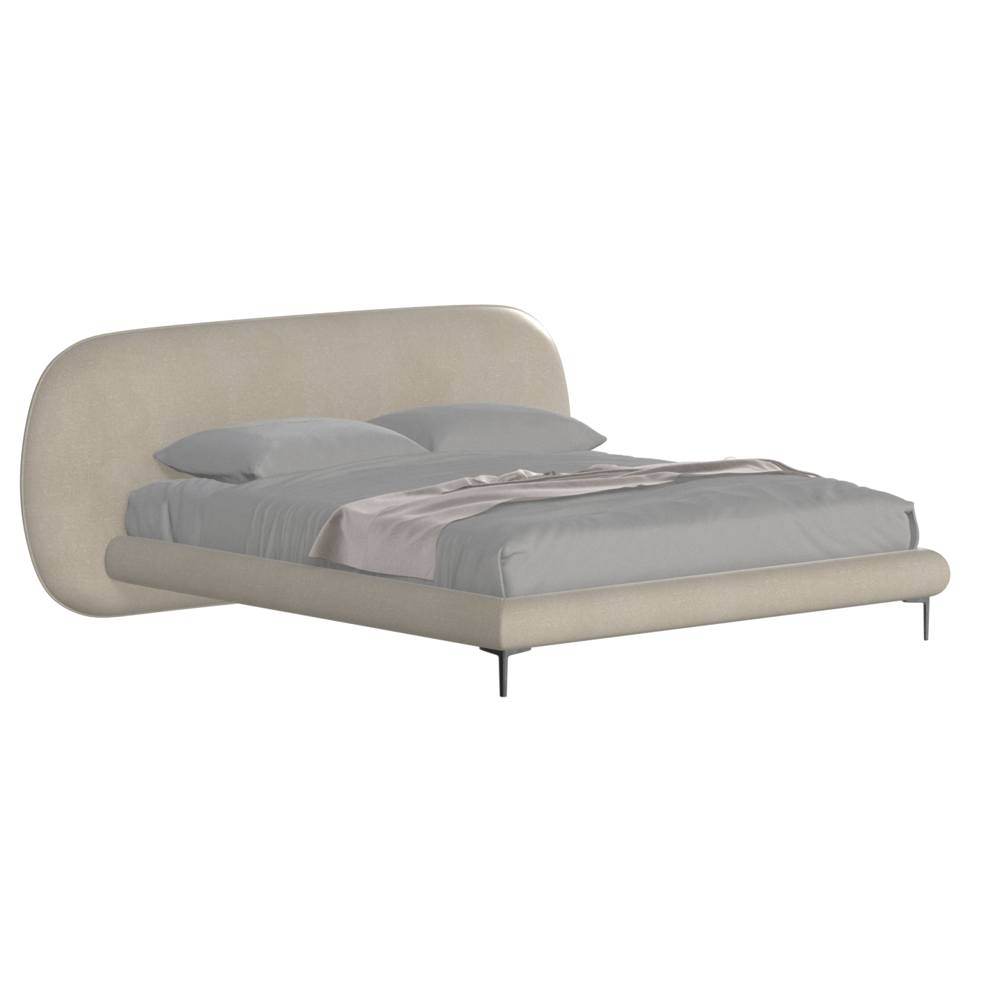 Bolzano Upholstered Bed with Curved Headboard