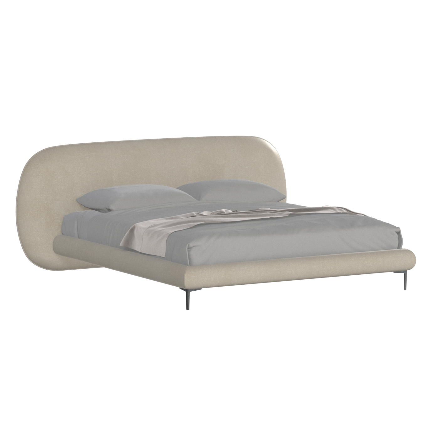 Bolzano Upholstered Bed with Curved Headboard