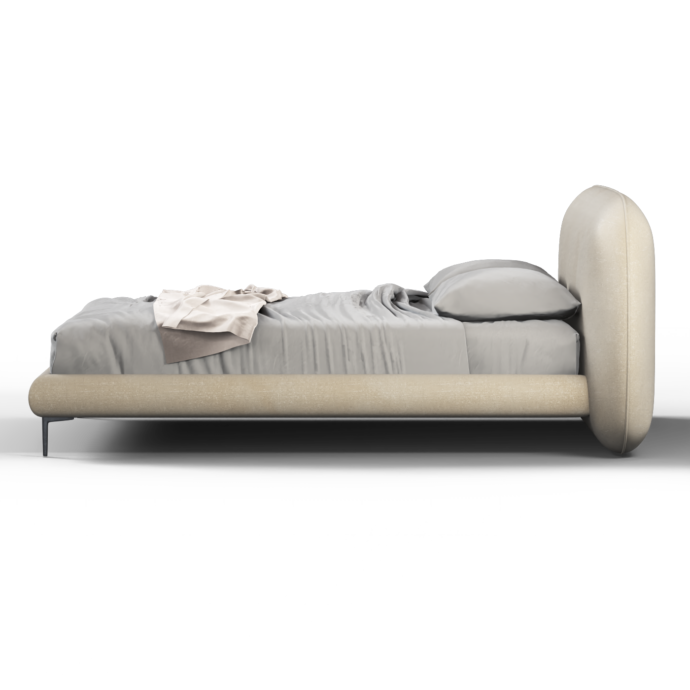 Bolzano Upholstered Bed with Curved Headboard