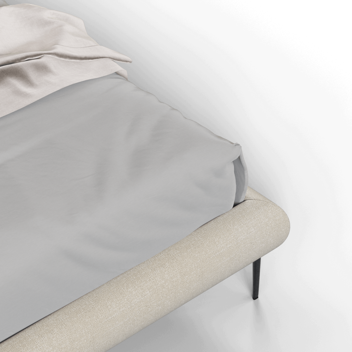 Bolzano Upholstered Bed with Curved Headboard