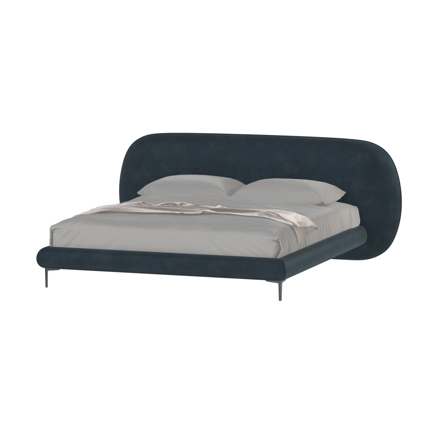 Bolzano Upholstered Bed with Curved Headboard