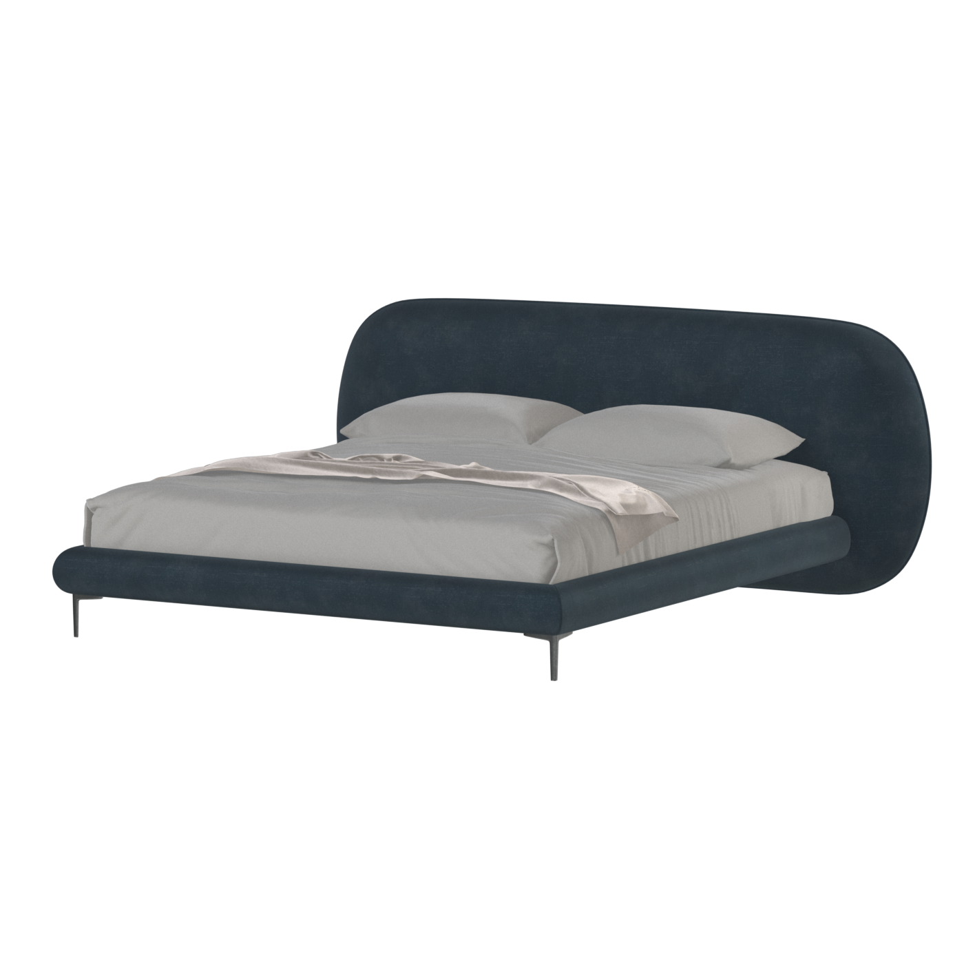 Bolzano Upholstered Bed with Curved Headboard